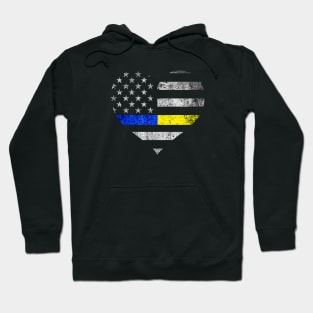 Thin Blue Gold Line - 911 Dispatcher - Police Officer Hoodie